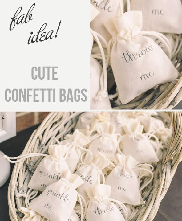 cute ideas for wedding confetti bags