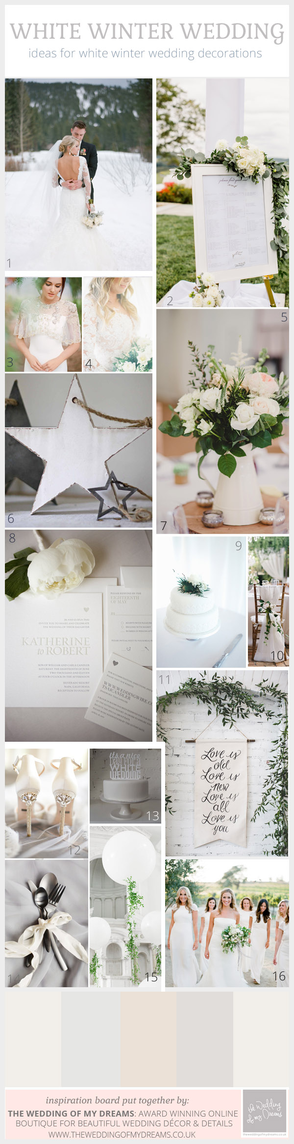 white winter wedding wedding decorations and ideas