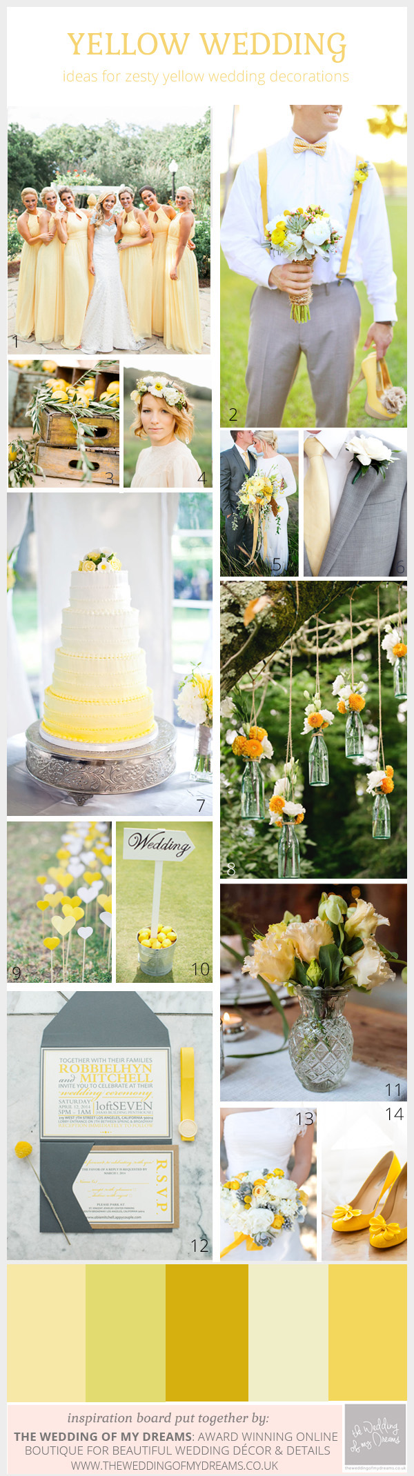 yellow wedding decorations and ideas