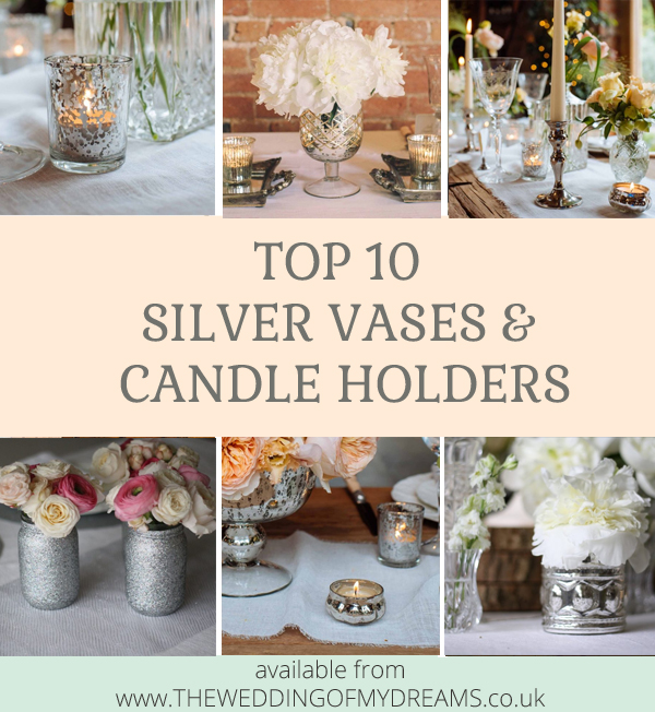 Top 10 silver vases and candle holders available from @theweddingomd