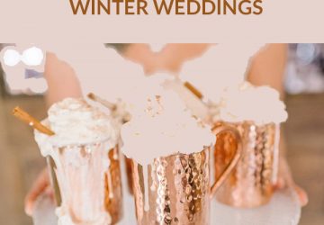 winter wedding drinks station hot chocolate marshmallows SQ