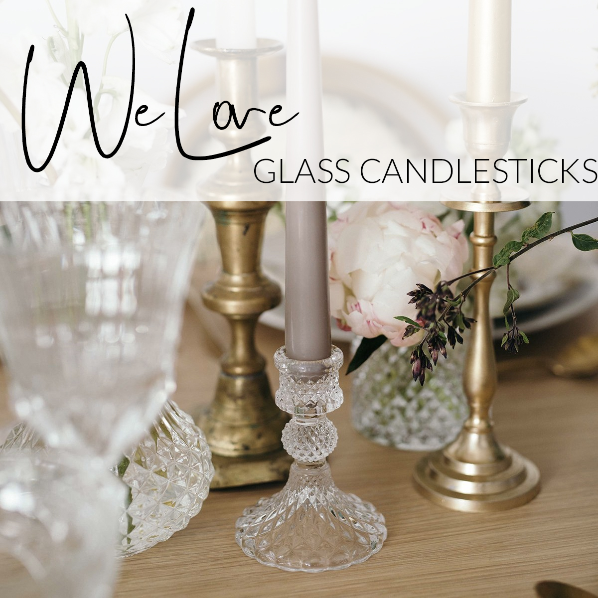 glass candlesticks wedding decorations