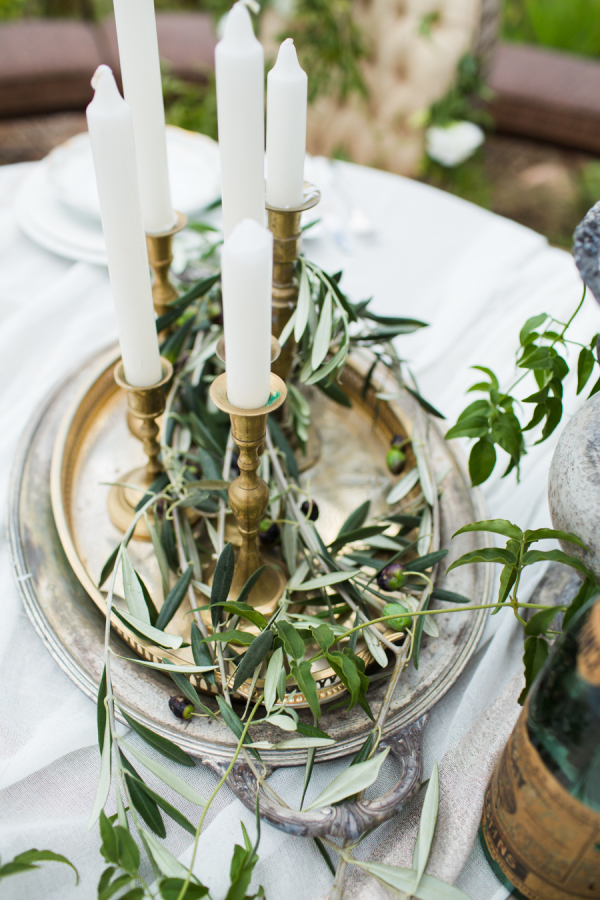 gold candle sticks wedding centrepieces