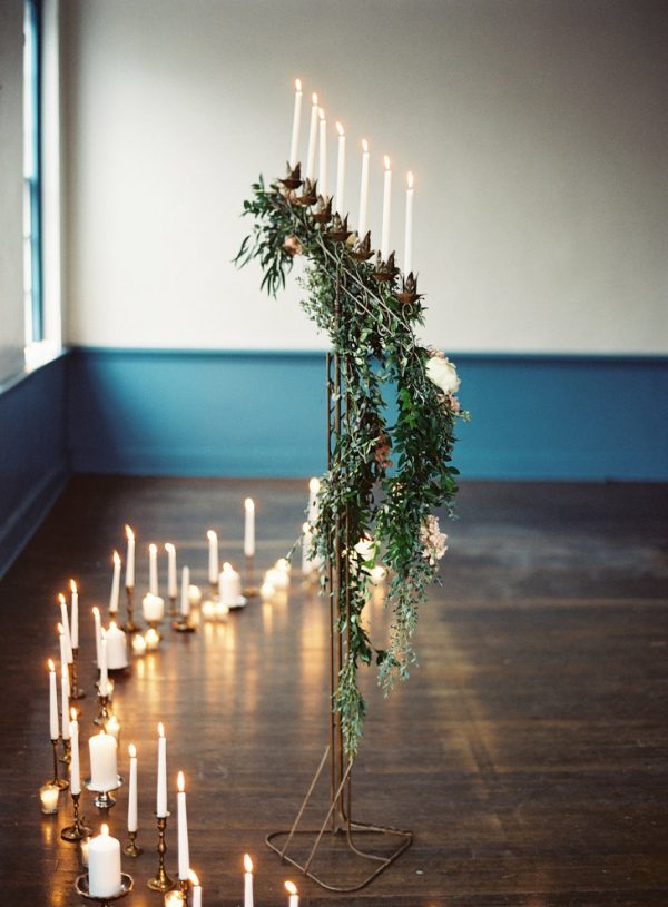 tall candlestick wedding ceremony decorations