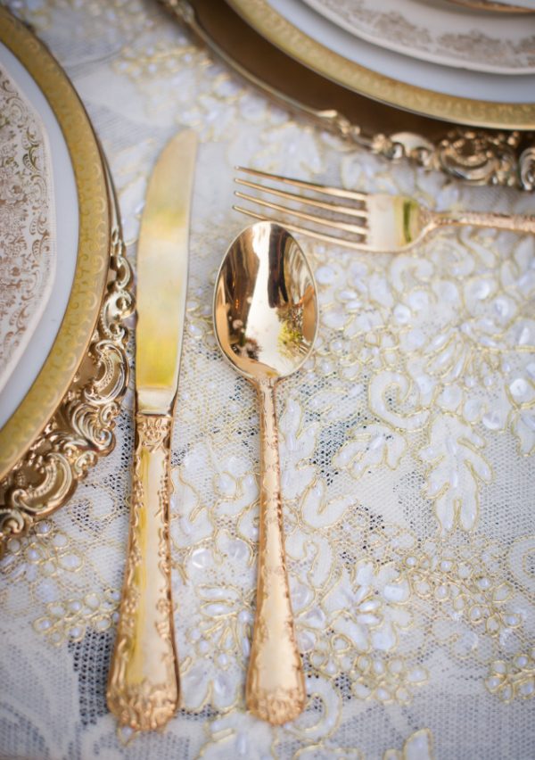 Gold Cutlery Wedding