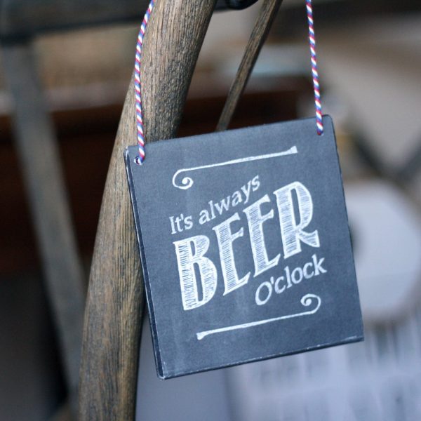 Thoughtful Gifts For The Groom On Your Wedding Day available to buy online from @theweddingomd its_always_beer_o_clock_chalkboard_style_sign_1024x1024