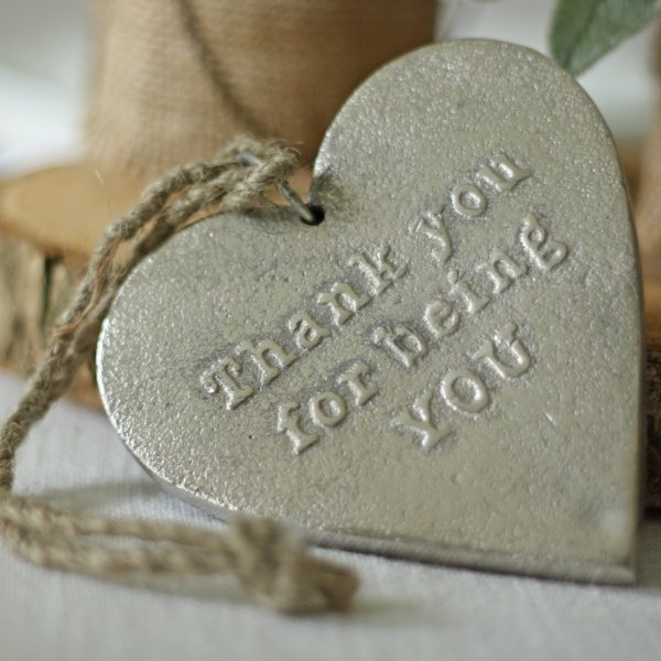 Thoughtful Gifts For The Groom On Your Wedding Day available to buy online from @theweddingomd silver_heart_thank_you_for_being_you_2_sq_1024x1024