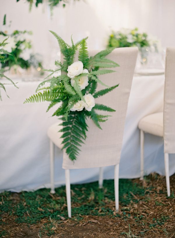 Fabulous fern wedding ideas - wedding chair decorations