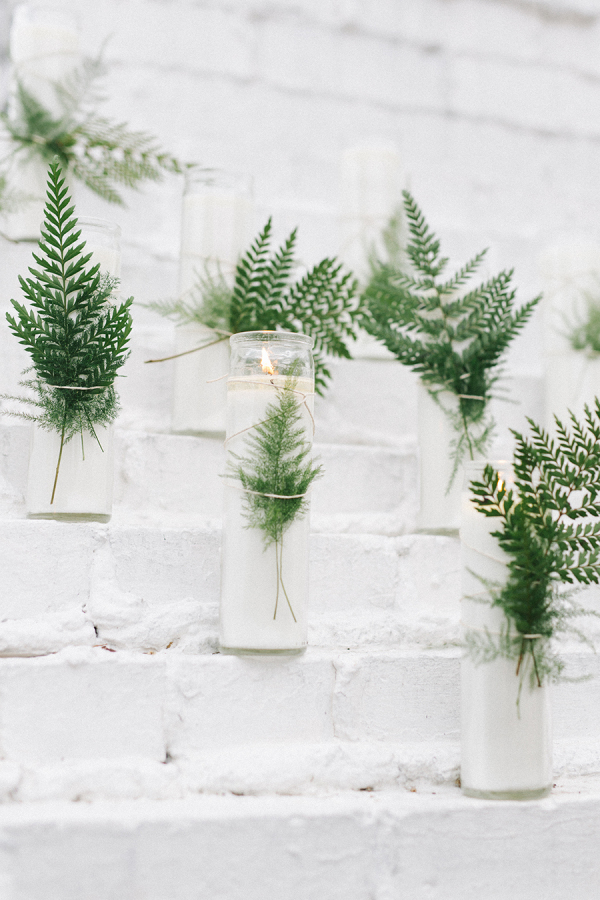 Fabulous fern wedding ideas - wedding candles