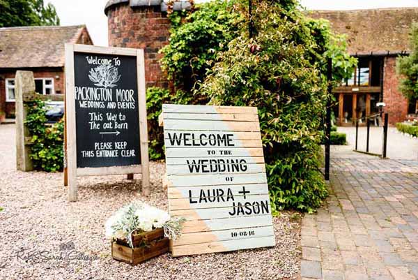 Real Weddings Using Our Small Wooden Crates Wedding Entrance Signs with small wooden crate box available from @theweddingomd Rob & Sarah Gillespie Photo