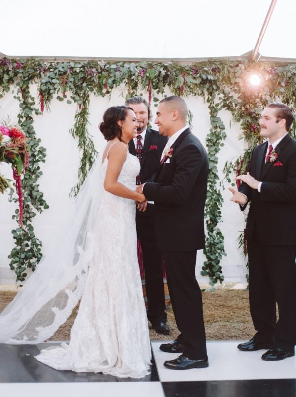 marquee wedding flowers foliage backdrops