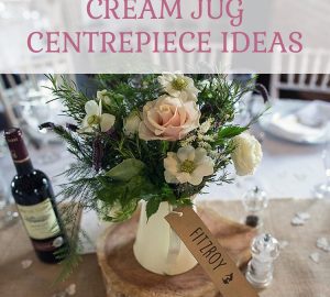 Cream jug wedding cetrepiece ideas