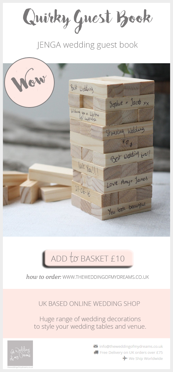 Jenga wedding guest book alternative available from @theweddingomd