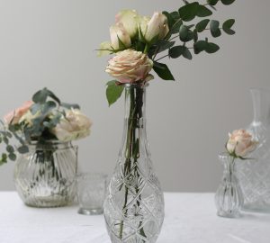 Tall Pressed Glass Vase