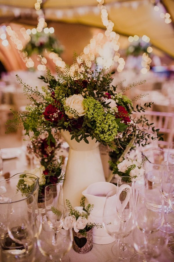 Cream Jug Centrepiece Inspiration & Ideas rockmywedding.co.uk - lolarosephotography.com