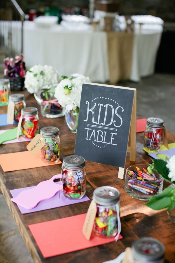 Ideas For Children's Tables At Weddings stylemepretty.com - kristynhogan.com