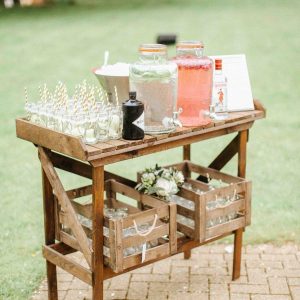 wedding bar cart drinks stations