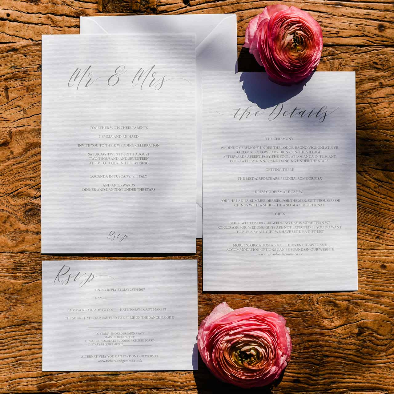 Calligraphy Wedding Stationery Suite - Digital Download / Printable