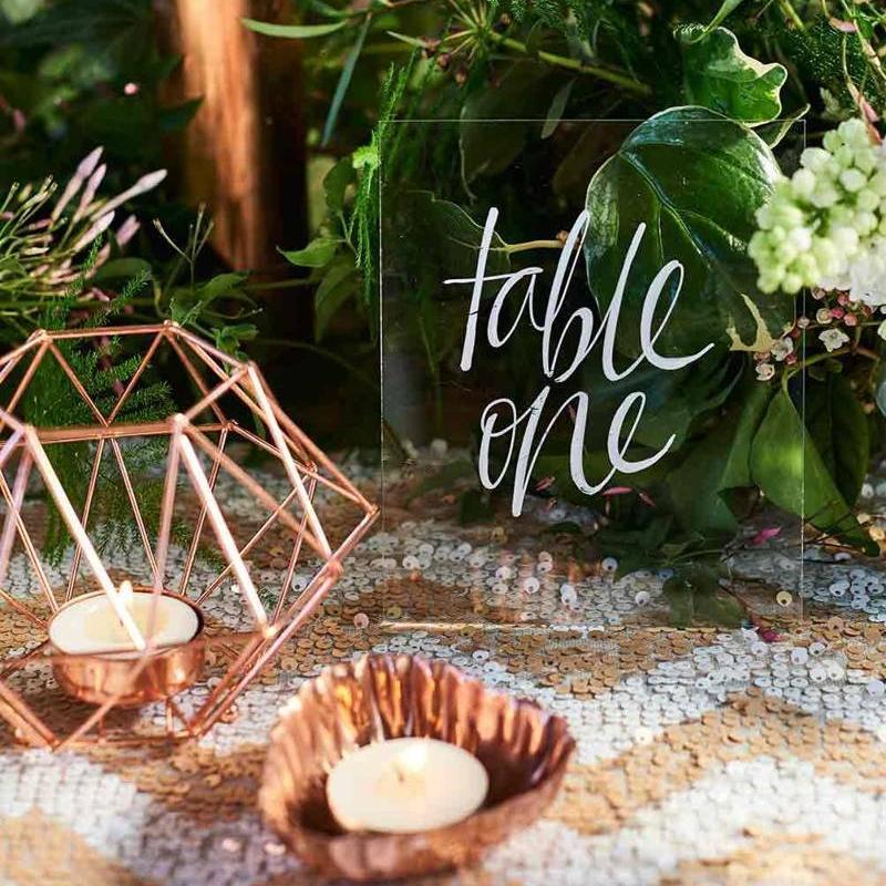 copper candle holders autumn wedding ideas