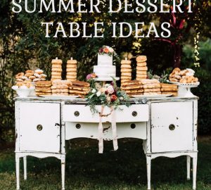 summer wedding dessert table ideas sq