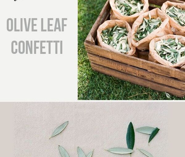 Olive Wedding Confetti and Decoration Ideas