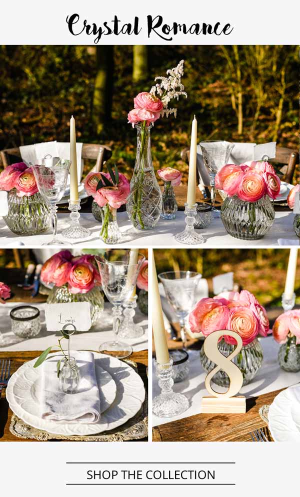 Elegant crystal and glass wedding decorations from the wedding of my dreams (1)