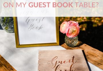 what should I put on my guest book table