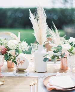 copper wedding ideas decorations