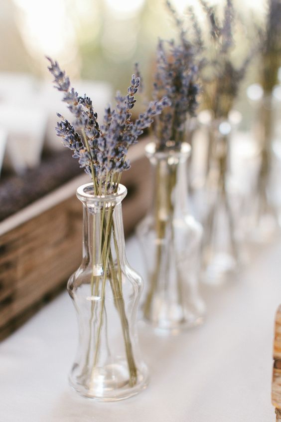 dried lavender wedding centrepieces