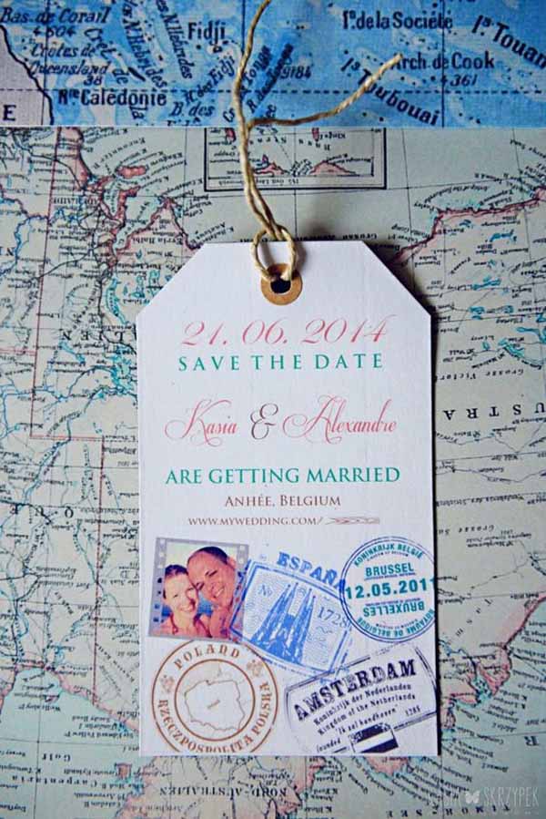 travel theme wedding ideas