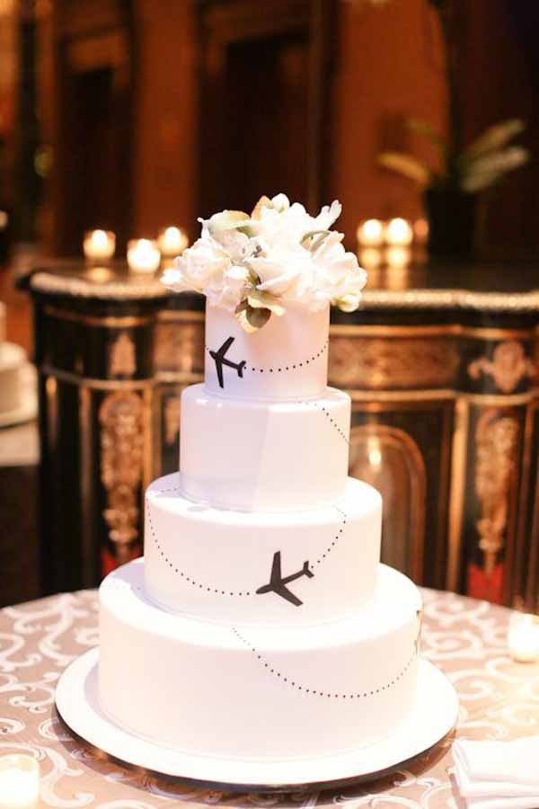 travel theme wedding ideas wedding cake