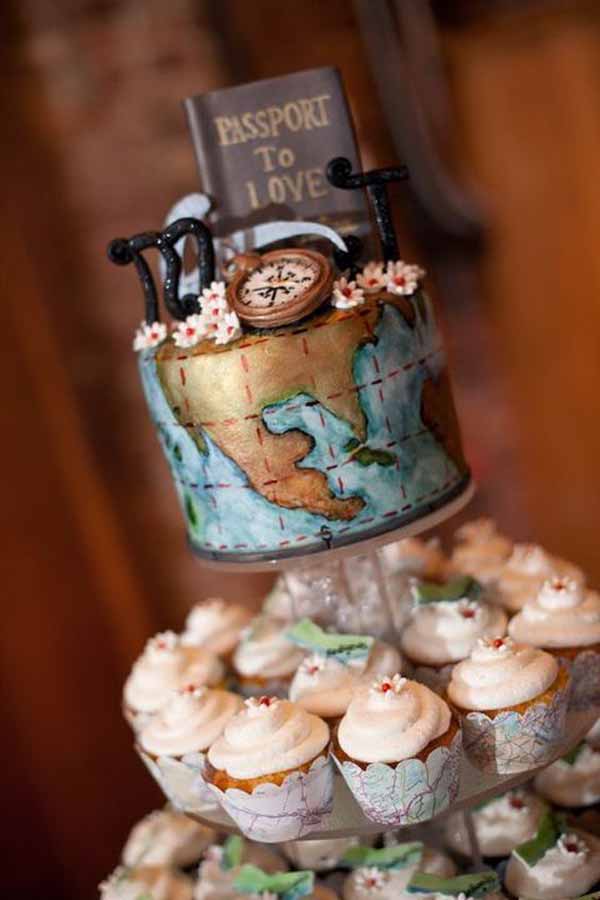 travel theme wedding ideas wedding cakes