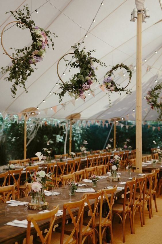 marquee wedding entrance ideas hoops