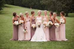 dusky pink and gold wedding decorations and ideas