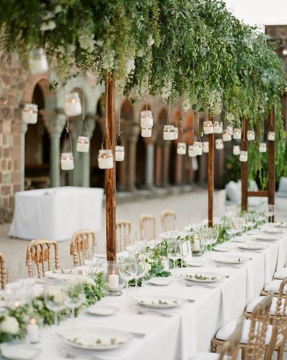 hanging candles wedding ideas