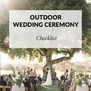 outdoor wedding ceremony checklist