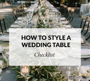 the art of styling a wedding table