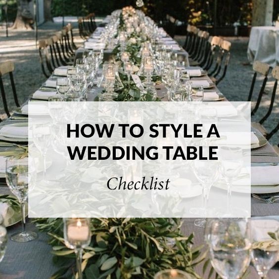 how to style a wedding table