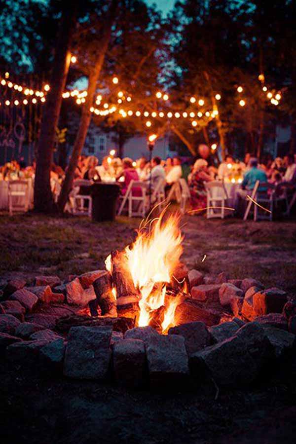 fire pit autumn festival wedding ideas