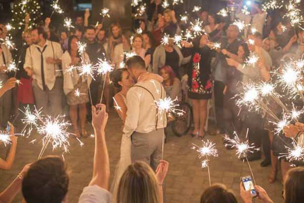 sparklers first dance festival wedding ideas