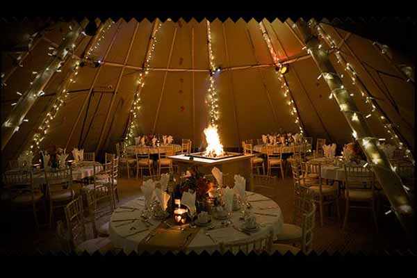 teepee the perfect venue for an autumn festival wedding