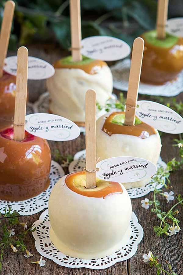 toffee apple wedding favours autumn festival weddings