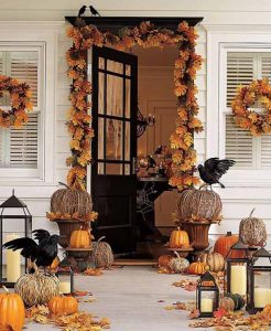 Classy halloween front door decorations