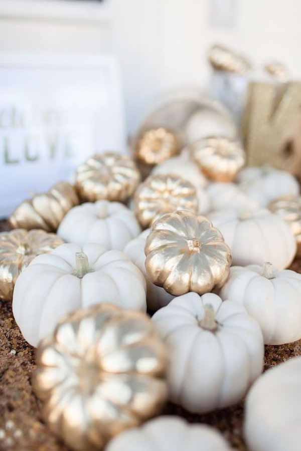 silver gold white pumpkins classy halloween