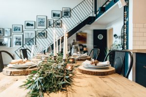 Industrial Living loft apartment Dining Table Christmas