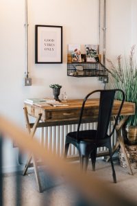 Industrial Living loft apartment home office desk