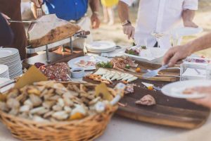 Italian wedding food stations aperitivo