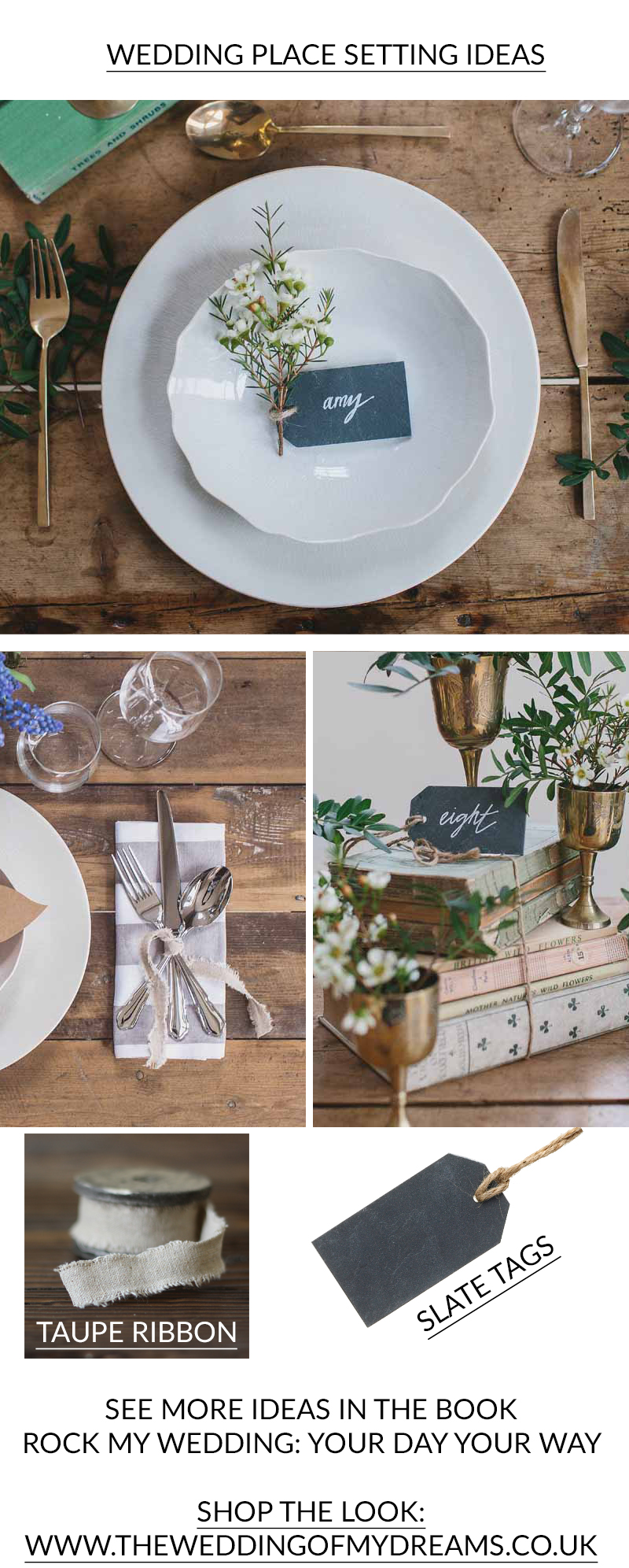 WEDDING PLACE SETTING IDEAS from Rock My Wedding Book