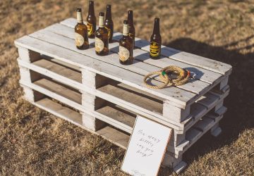 garden games wedding hoopla with beer bottles
