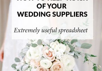 how to keep track of your wedding suppliers spreadsheet